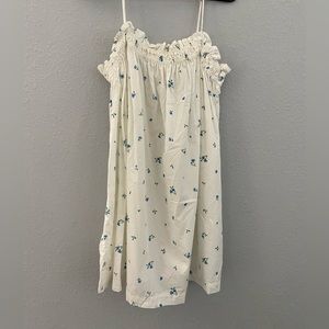 Cream color summer floral dress. Size L.